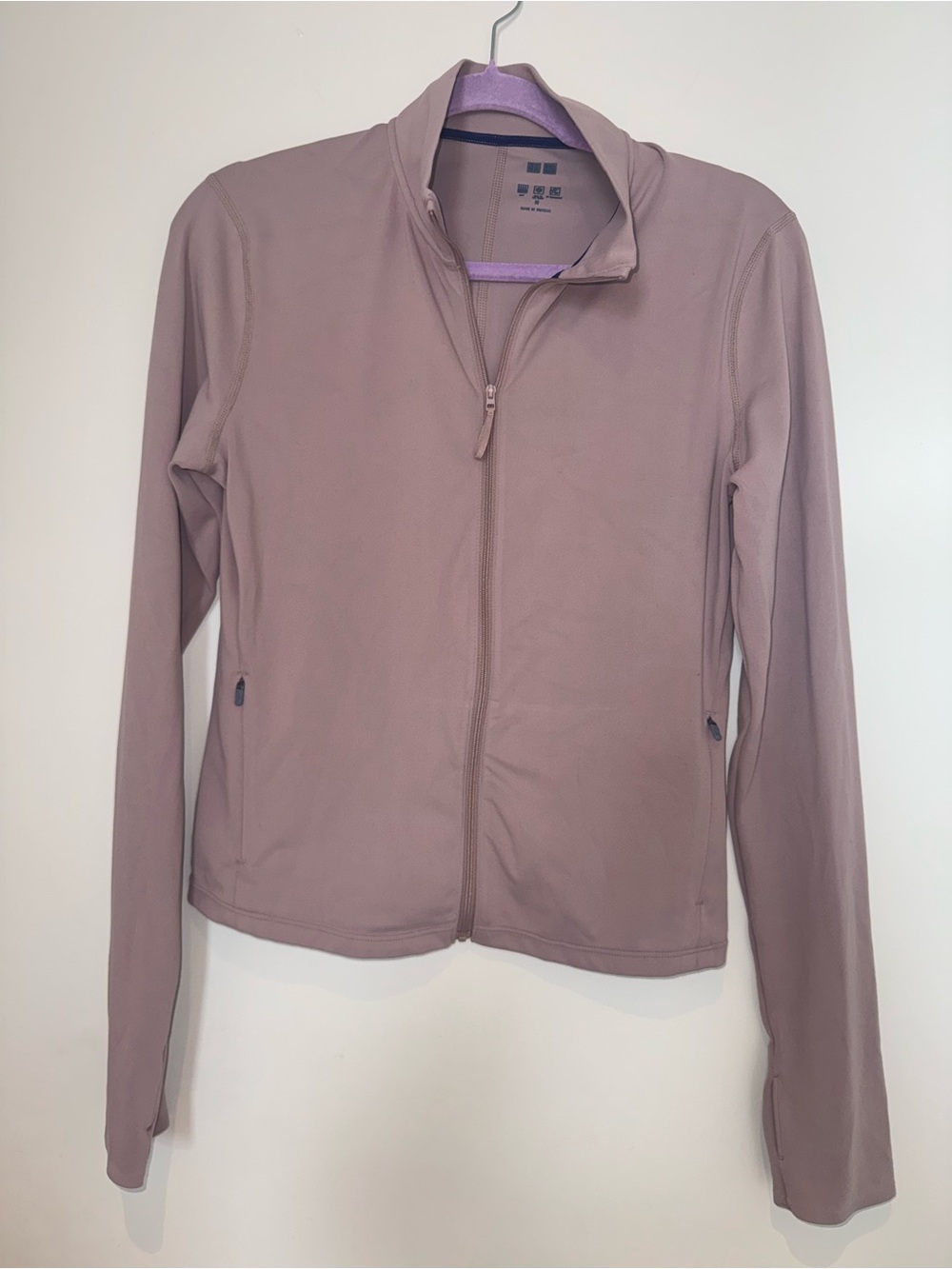 Uniqulo Mauve Zip-Up Sweater